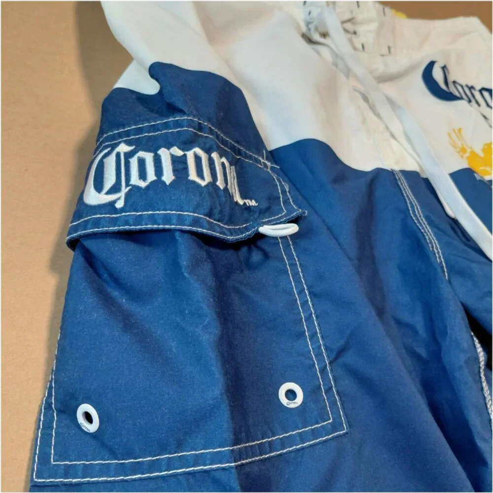 Y2K Corona Extra Men's Swim Trunks Board Shorts Large - Picture 4 of 12